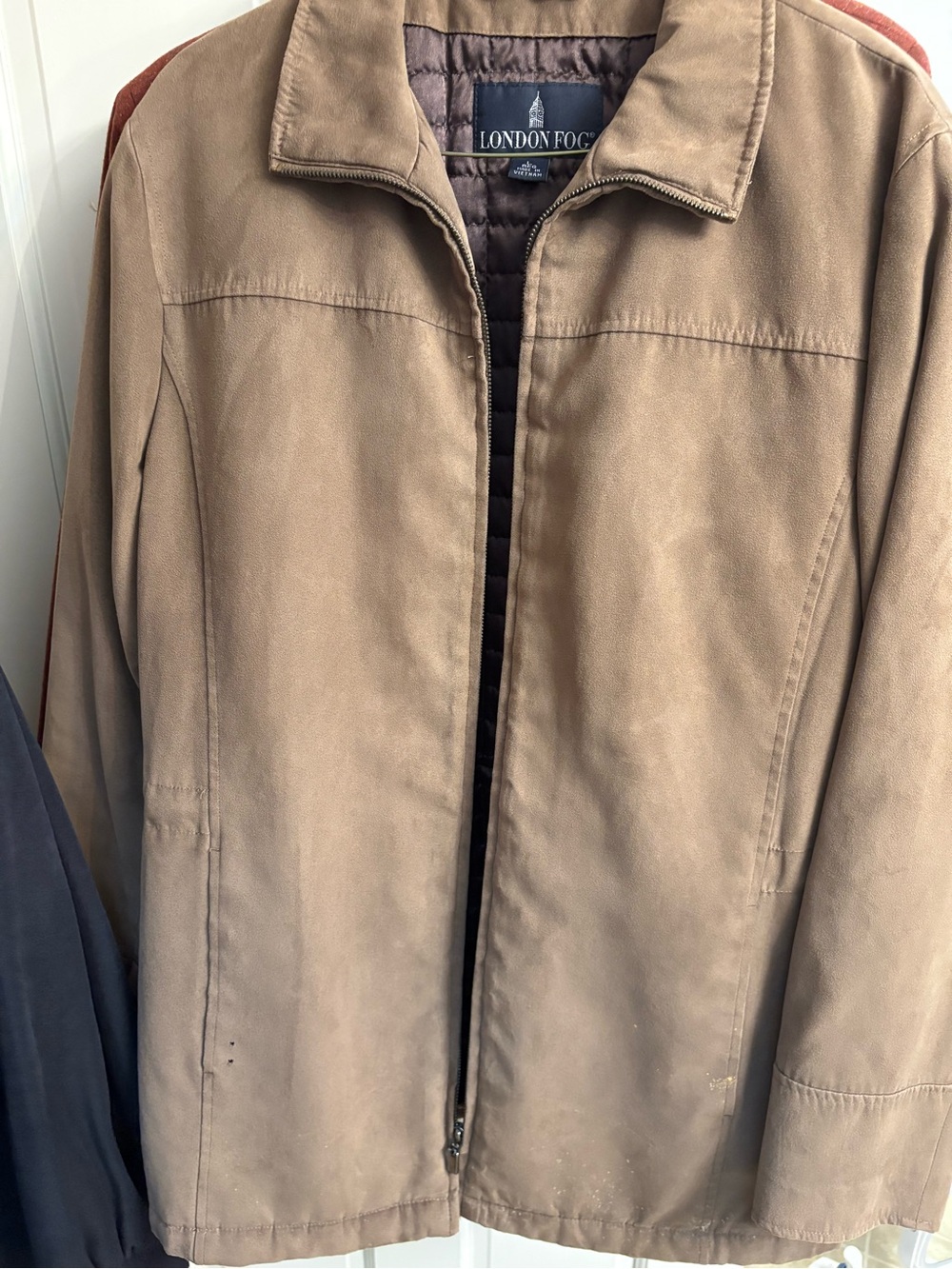 London Fog Men's Tan Lightweight Zip-Front Jacket